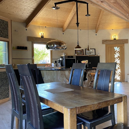 le séjour du gîte de la roundhouse